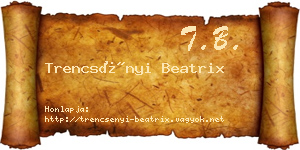 Trencsényi Beatrix névjegykártya